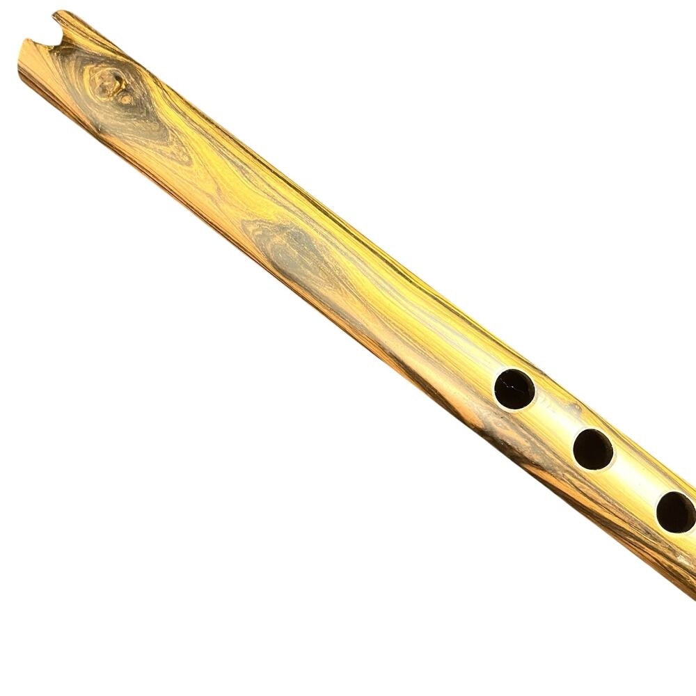 NEW Peruvian Quena Flute Lion’s Ear Exotic Brown Grain Case Included